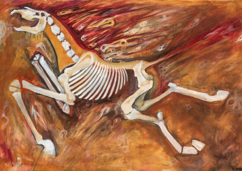 Paleo Horse, 36 by 24, oil, print only