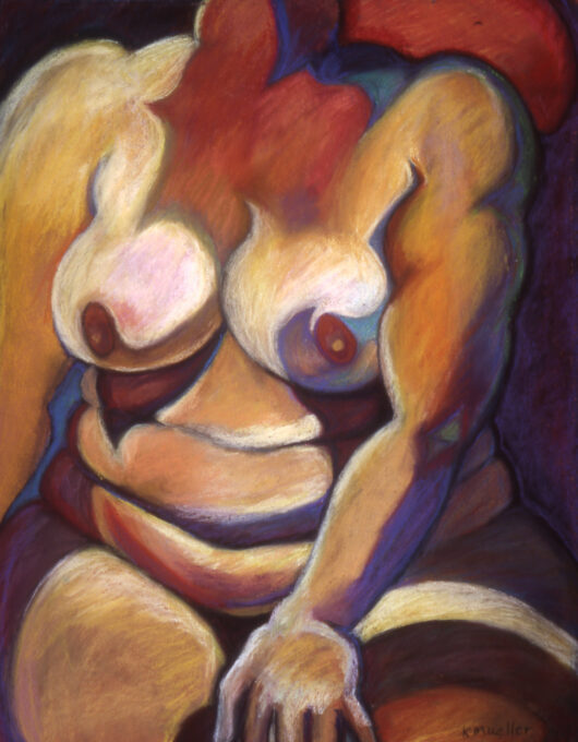 Big Red Nude, 24 x 19, pastel on paper