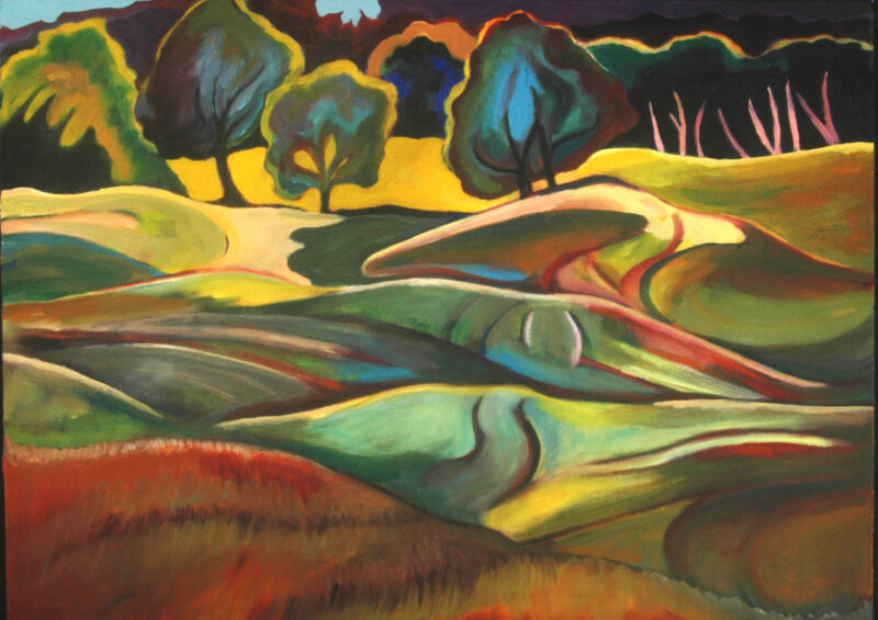 Field at Play, 24 by 18, oil on canvas