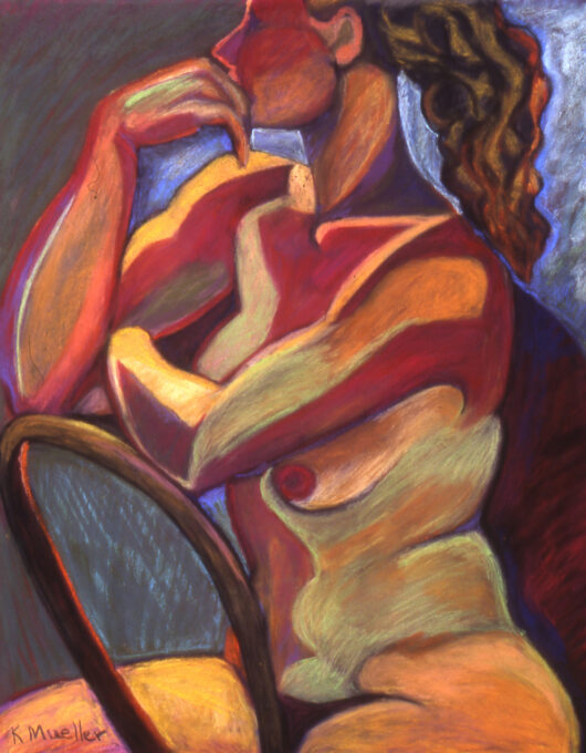 Grecian Nude, 19 by 24, pastel on paper, print only