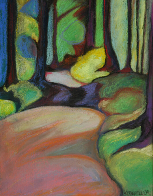 Quimby Path #2, 9 by 12, pastel on paper