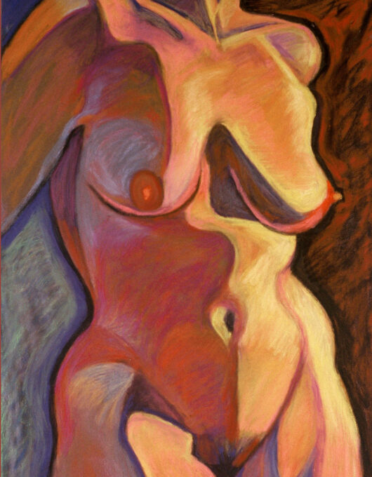 Standing Nude, 12 by 19, pastel on paper, print only