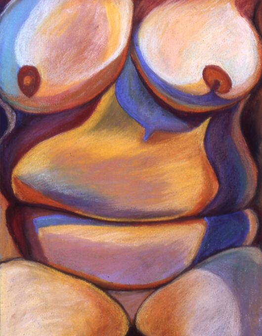 Urn, 12 by 19, pastel on paper